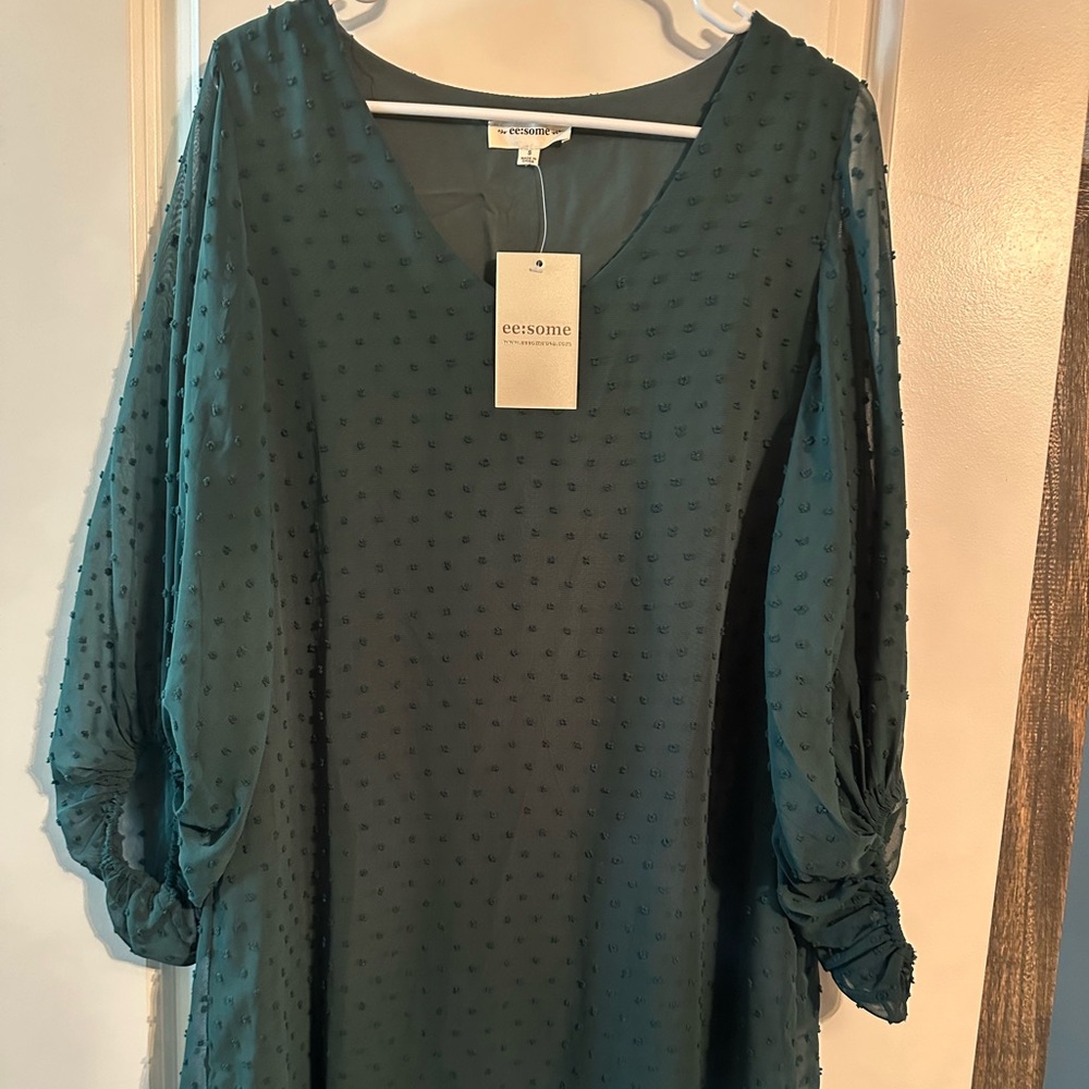 NWT ee:some Green Dress – Size Small – Boutique Spring/Summer